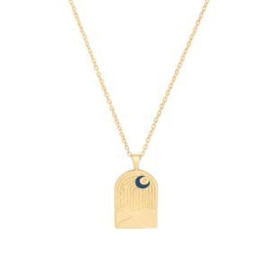 Look At The Stars Gold Mantra Necklace sold by Wanderlust and Co