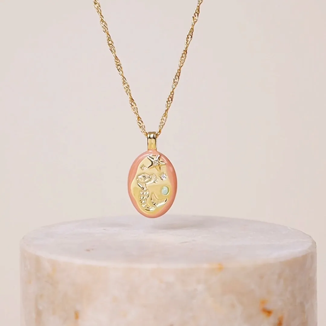 Mermaid Aventurine Gold Necklace sold by Wanderlust and Co product image thumbnail 3