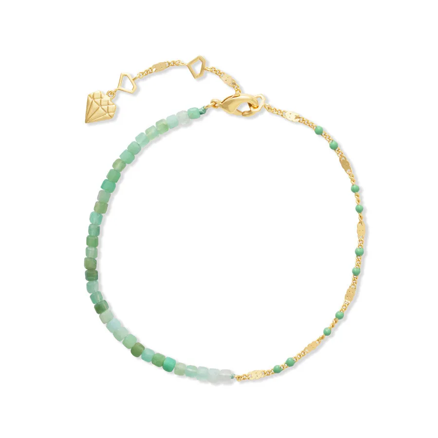 Amazonite Jade Gold Bracelet sold by Wanderlust and Co product image thumbnail 4