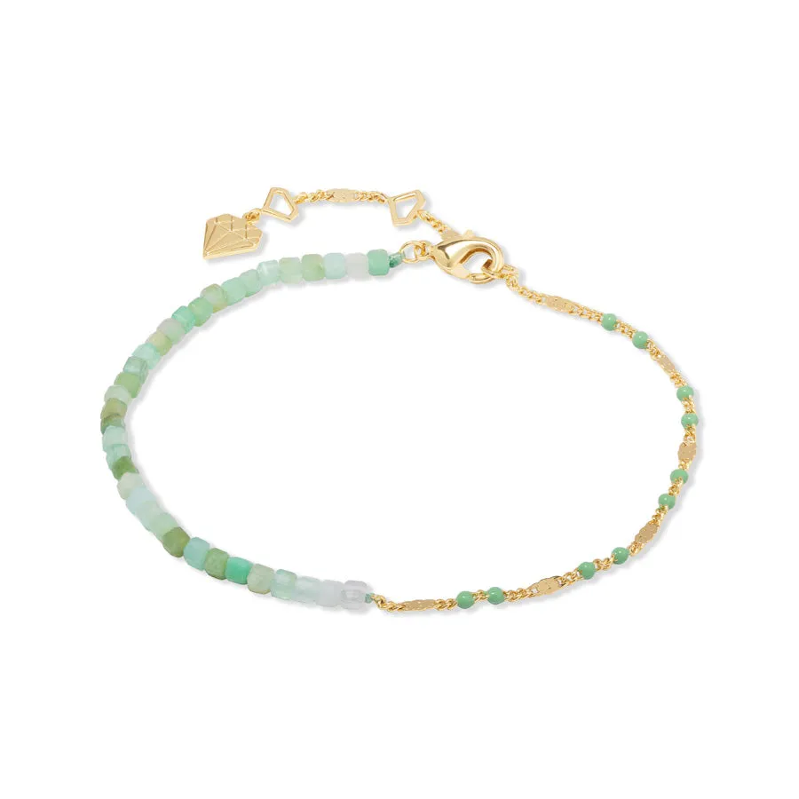 Amazonite Jade Gold Bracelet sold by Wanderlust and Co product image thumbnail 5