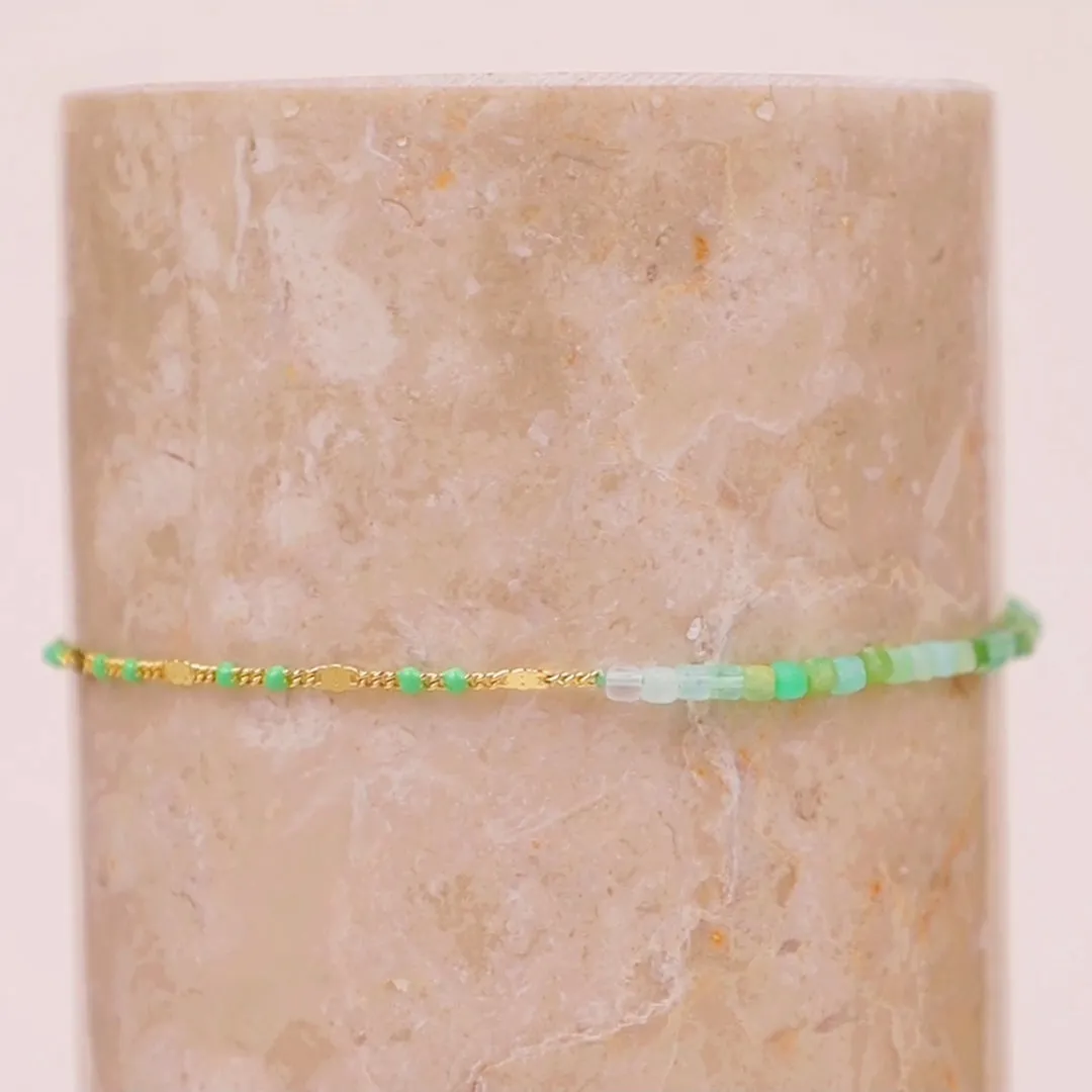 Amazonite Jade Gold Bracelet sold by Wanderlust and Co product image thumbnail 3