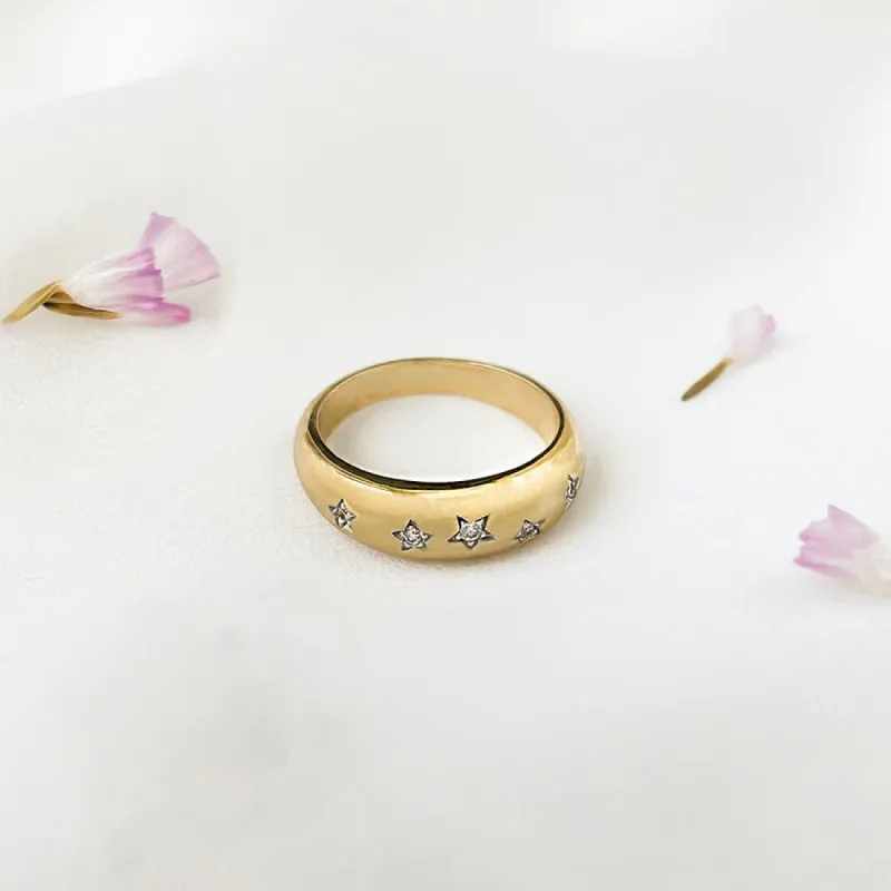Aster Gold Ring sold by Wanderlust and Co