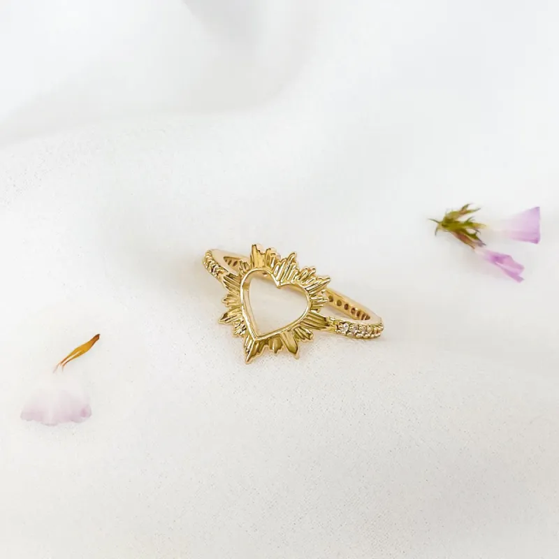 Heartseeker Pave Gold Ring sold by Wanderlust and Co