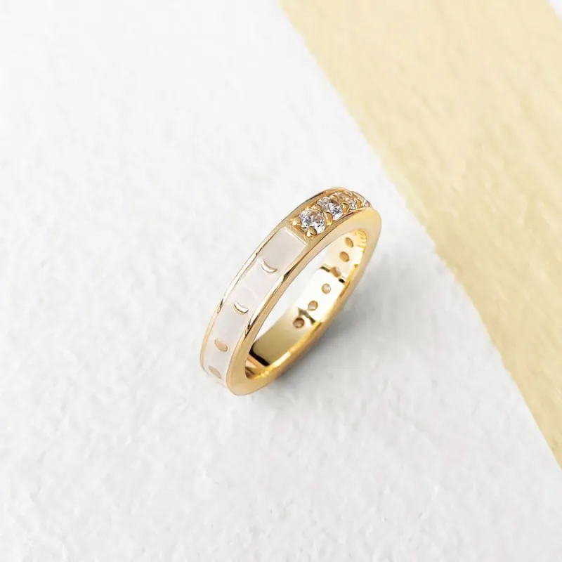 Moon Phase Ivory & Gold Ring sold by Wanderlust and Co
