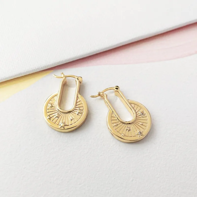 Ray of Light Gold Earrings sold by Wanderlust and Co