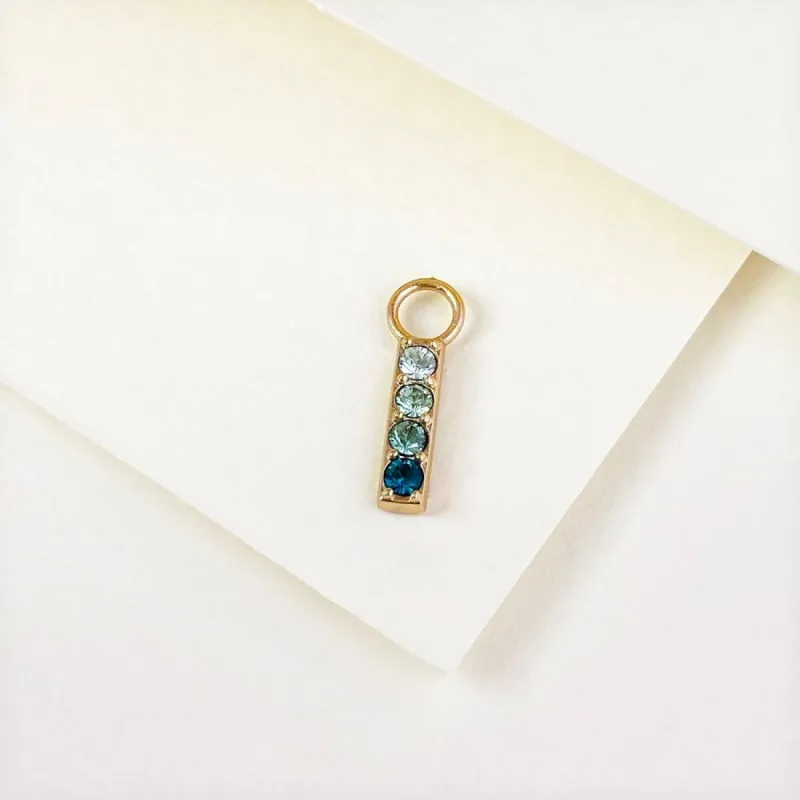 Ombre Emerald Pave Gold Charm sold by Wanderlust and Co