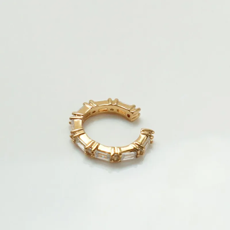 Multi Baguette Gold 11mm Ear Cuff sold by Wanderlust and Co