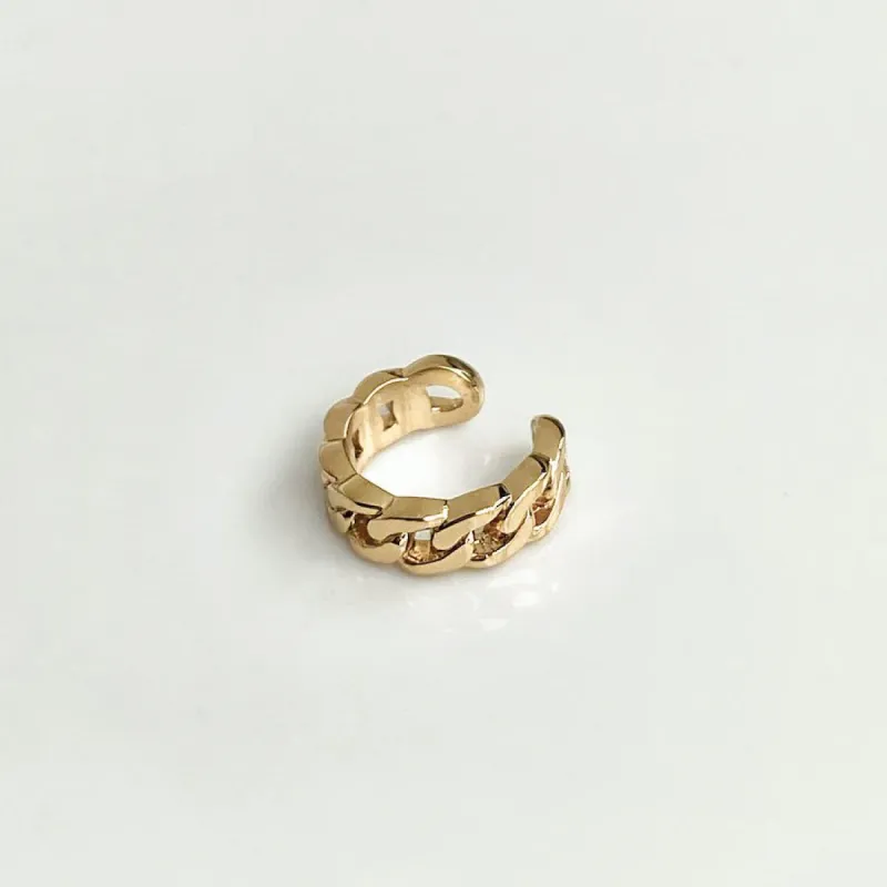 Curb Chain Gold 9mm Ear Cuff sold by Wanderlust and Co