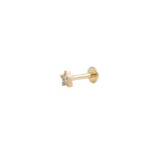 Star Diamante Gold Flat Back Earring sold by Wanderlust and Co