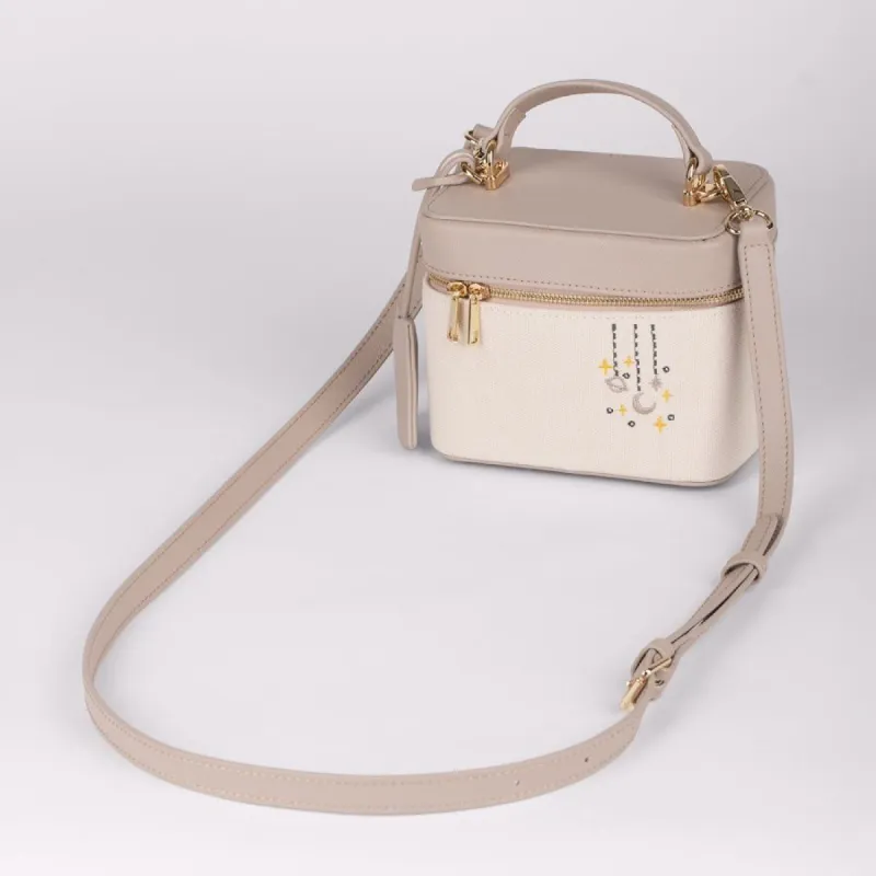 Everyday Taupe Vanity Bag made by Wanderlust and Co