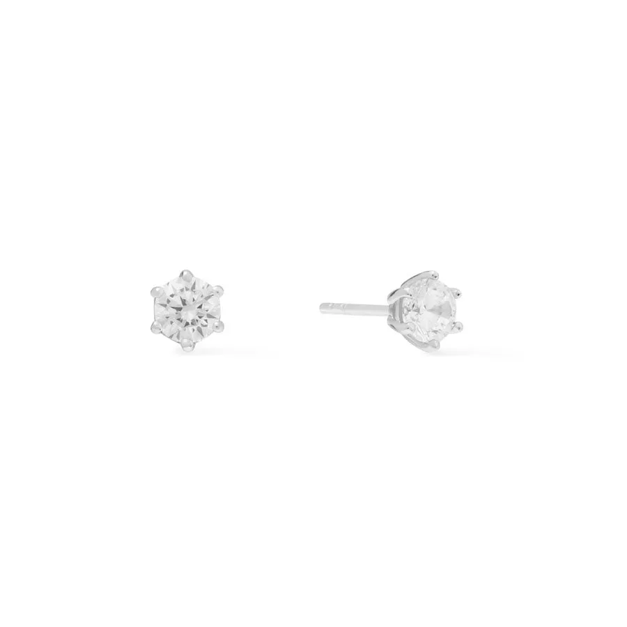 Brilliant Silver Stud Earrings sold by Wanderlust and Co product image thumbnail 4
