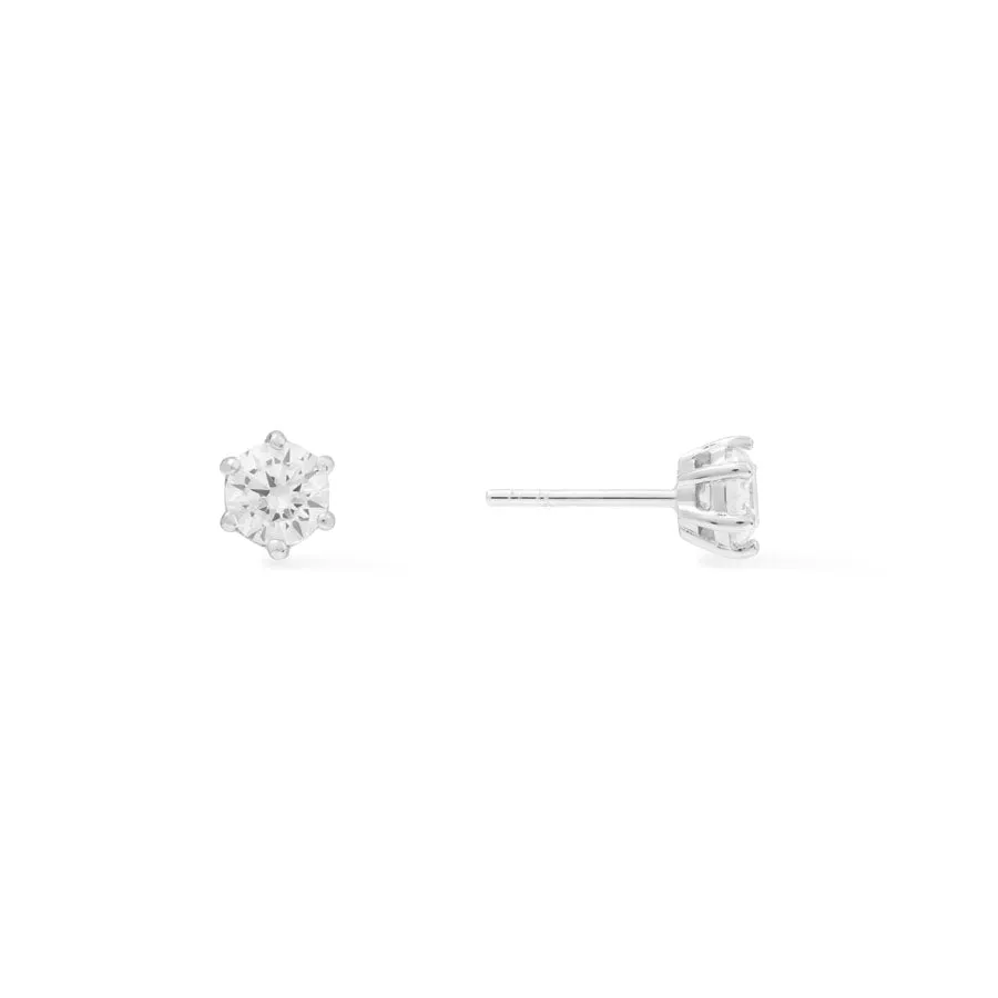 Brilliant Silver Stud Earrings sold by Wanderlust and Co product image thumbnail 5