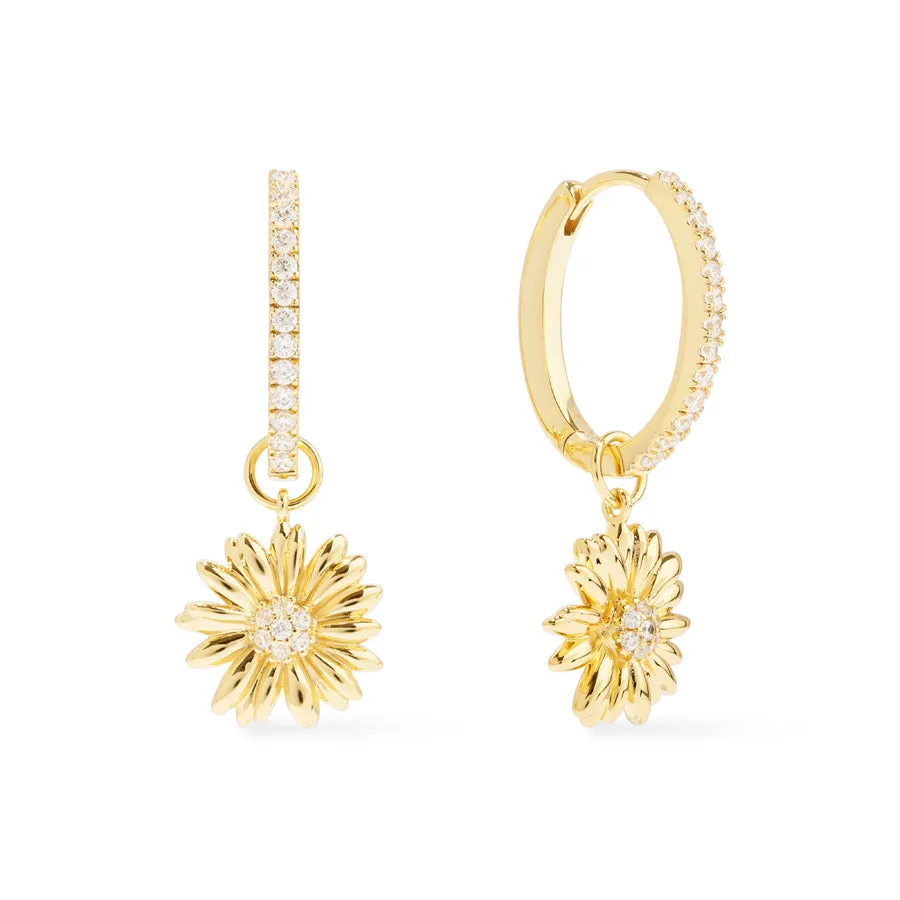 Daisy Gold Hoop Earrings sold by Wanderlust and Co product image thumbnail 5