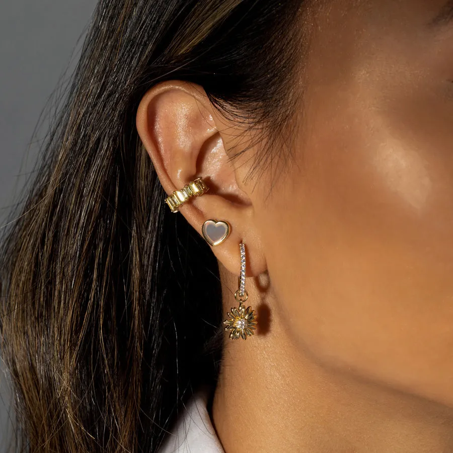 Daisy Gold Hoop Earrings sold by Wanderlust and Co product image thumbnail 2