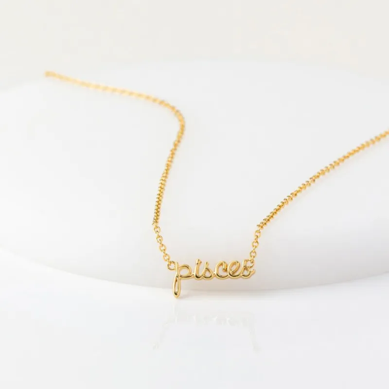 Pisces Gold Necklace sold by Wanderlust and Co