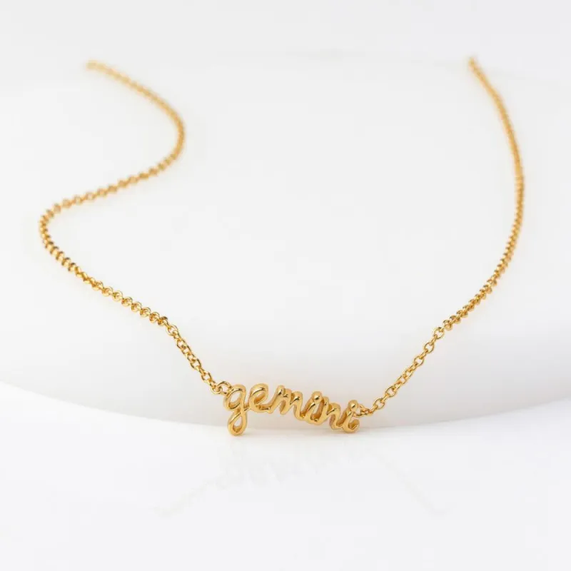 Gemini Gold Necklace sold by Wanderlust and Co