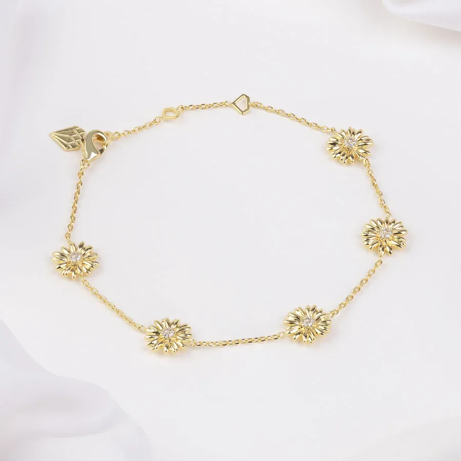 Daisy Multi Gold Bracelet sold by Wanderlust and Co