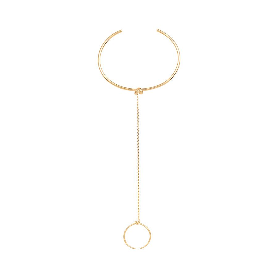 Infinity Knot 14K Gold Vermeil Hand Chain sold by Wanderlust and Co product image thumbnail 4