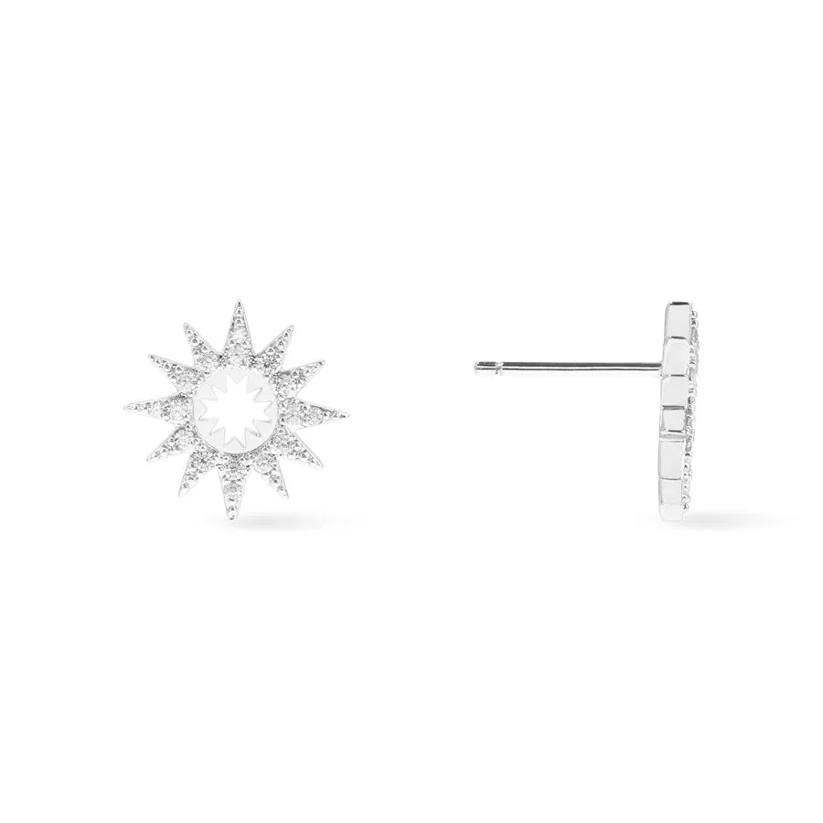 Sunlit Silver Stud Earrings sold by Wanderlust and Co product image thumbnail 5
