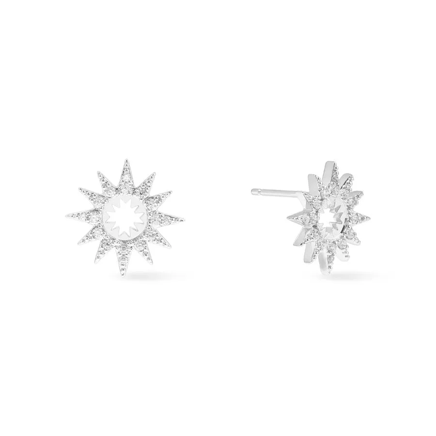 Sunlit Silver Stud Earrings sold by Wanderlust and Co product image thumbnail 4