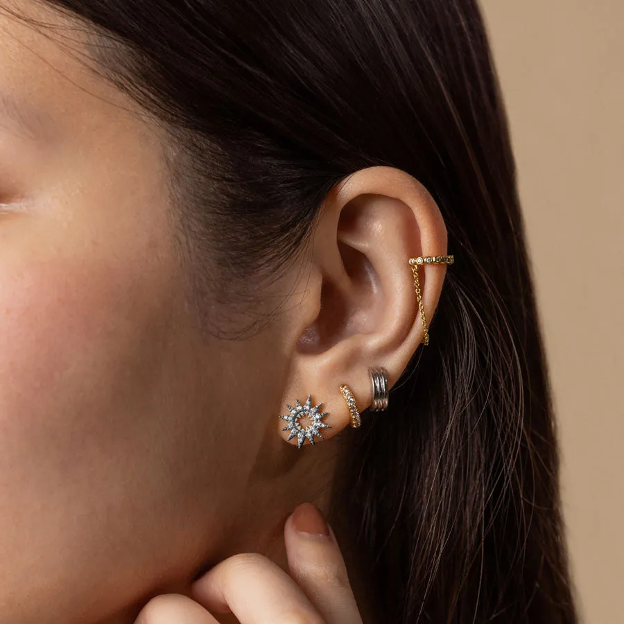 Sunlit Silver Stud Earrings sold by Wanderlust and Co product image thumbnail 2
