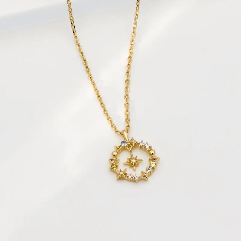 Selene Star Gold Necklace sold by Wanderlust and Co
