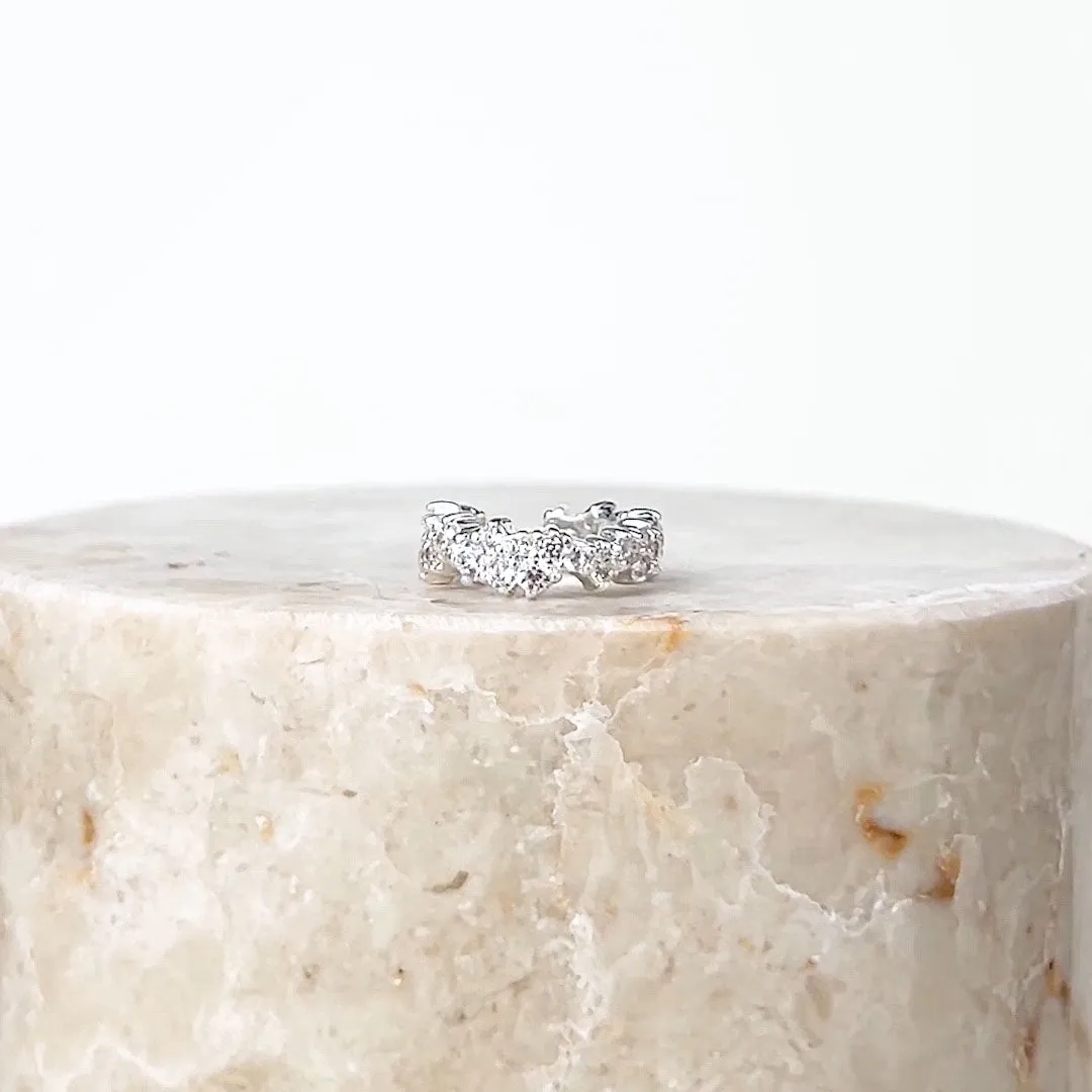 Aurora Pave Silver Ear Cuff sold by Wanderlust and Co product image thumbnail 2