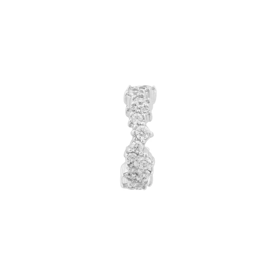 Aurora Pave Silver Ear Cuff sold by Wanderlust and Co product image thumbnail 4