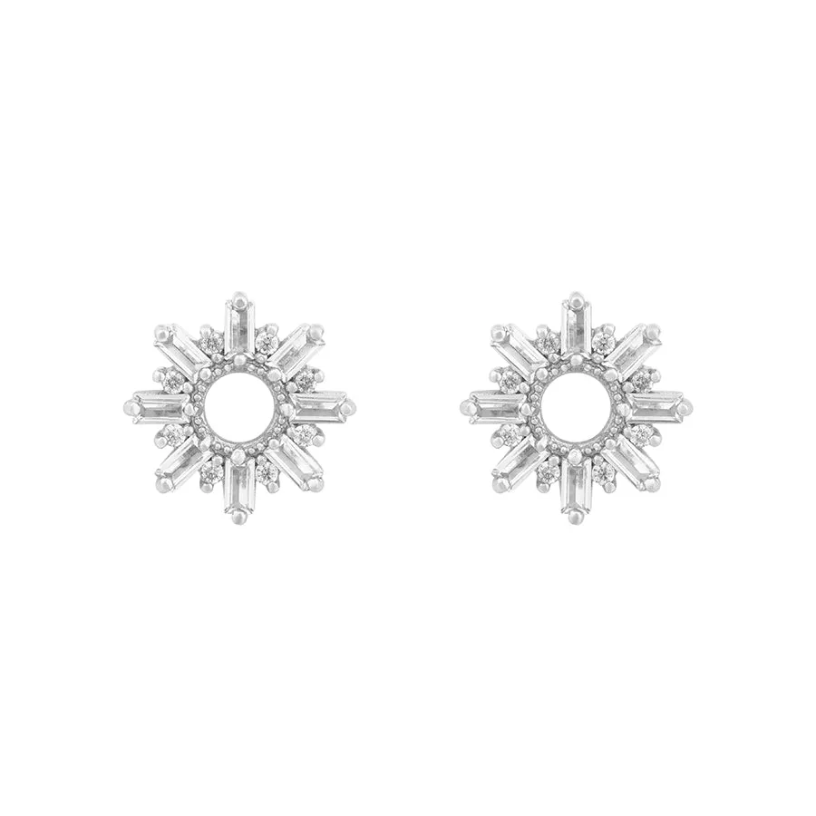 Sunseeker Baguette Silver Earrings sold by Wanderlust and Co product image thumbnail 4