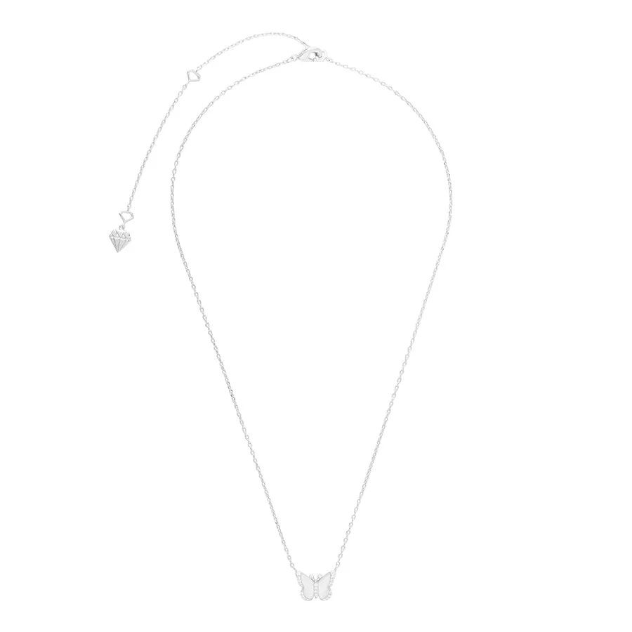 Butterfly Pearl & Silver Necklace sold by Wanderlust and Co product image thumbnail 4