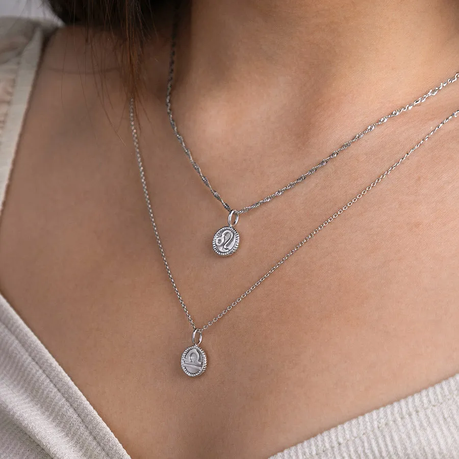 Libra Zodiac Mother of Pearl 925 Sterling Silver Pendant sold by Wanderlust and Co product image thumbnail 3