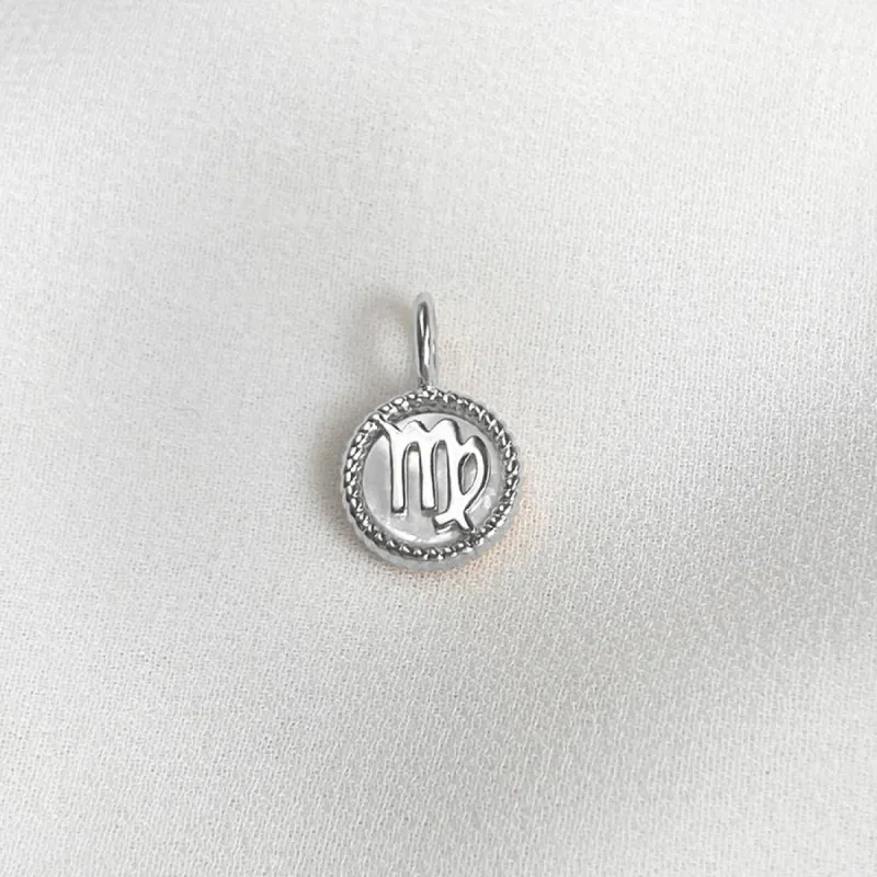 Virgo Zodiac Mother of Pearl 925 Sterling Silver Pendant sold by Wanderlust and Co