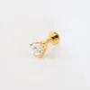 Heart Gold 3mm Flat Back Earring sold by Wanderlust and Co