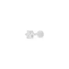 Brilliant Silver 3mm Flat Back Earring sold by Wanderlust and Co
