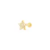 Star Pave Gold Flat Back Earring sold by Wanderlust and Co