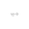Dome Heart Silver Flat Back Earring sold by Wanderlust and Co
