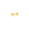 Dome Heart Gold Flat Back Earring sold by Wanderlust and Co
