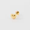 Dome Heart Gold Flat Back Earring sold by Wanderlust and Co