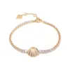 Sundaze Shell 14K Gold Vermeil Bracelet sold by Wanderlust and Co