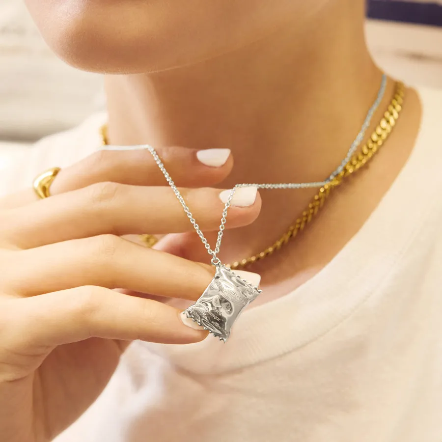 Bag of Chips Silver Necklace sold by Wanderlust and Co product image thumbnail 3