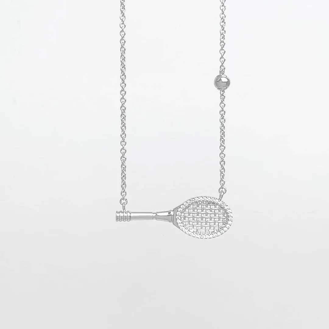 Tennis Your Way Silver Necklace sold by Wanderlust and Co product image thumbnail 2