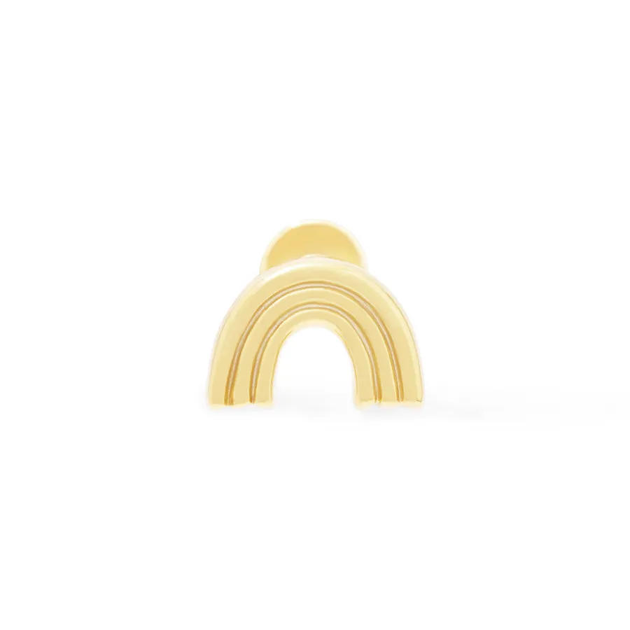 Rainbow Gold Flat Back Earring sold by Wanderlust and Co product image thumbnail 4