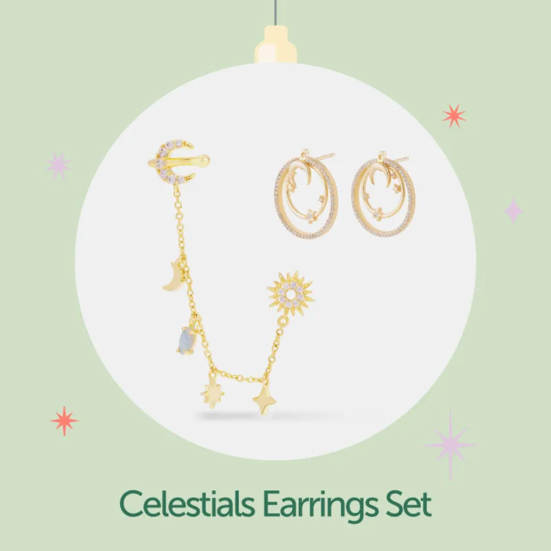 Celestial Earrings Set sold by Wanderlust and Co