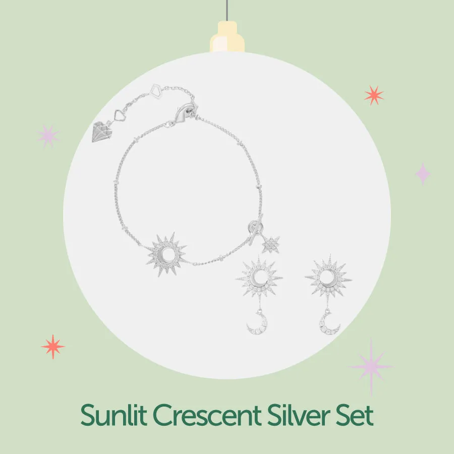 Sunlit Crescent Silver Set sold by Wanderlust and Co