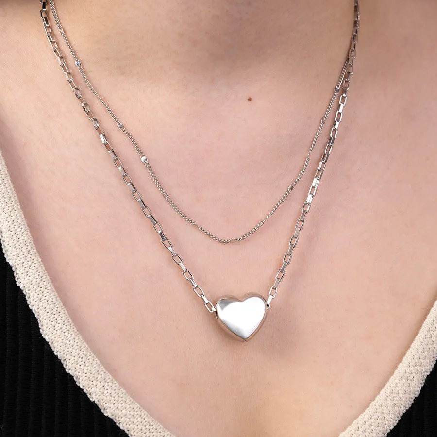 Bubble Heart Silver Locket Pendant sold by Wanderlust and Co product image thumbnail 3