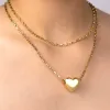 Bubble Heart Gold Locket Pendant sold by Wanderlust and Co