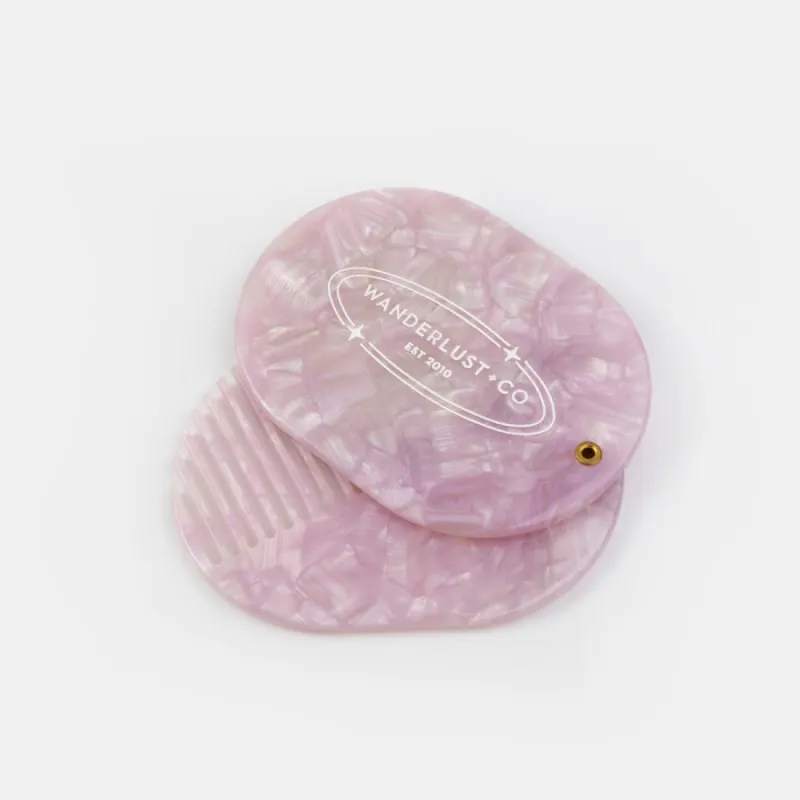 Pocket Lavender Mirror & Comb sold by Wanderlust and Co
