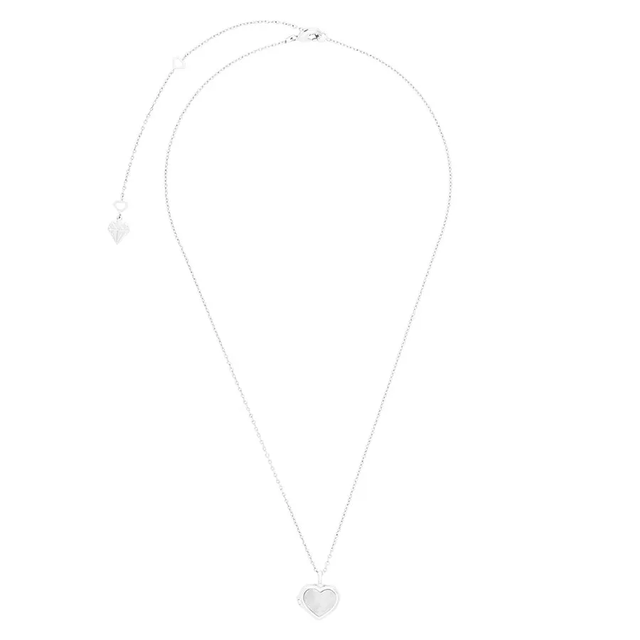 Heart Pearl & Silver Locket Necklace sold by Wanderlust and Co product image thumbnail 4