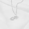 Heart Pearl & Silver Locket Necklace sold by Wanderlust and Co