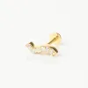 Wave Pave Gold Flat Back Earring sold by Wanderlust and Co